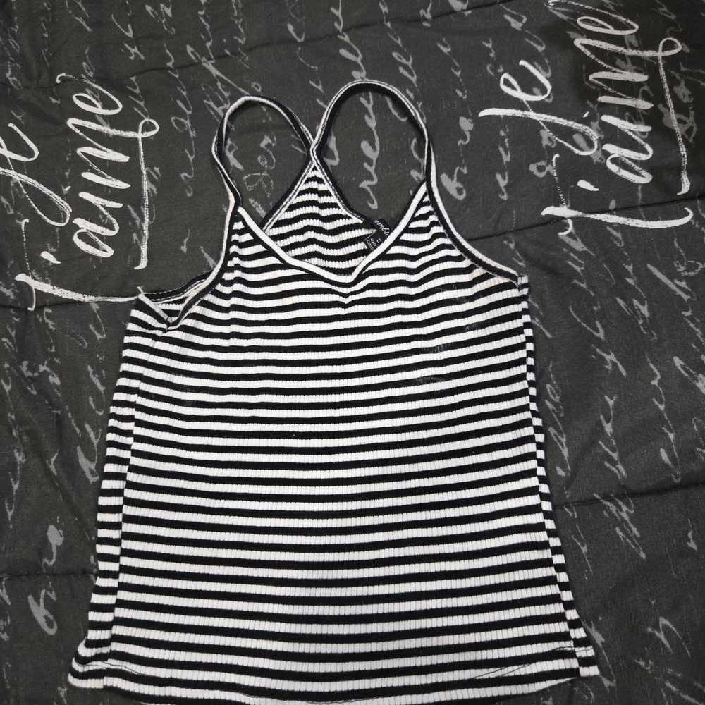 Chic Striped Black and White Camisole